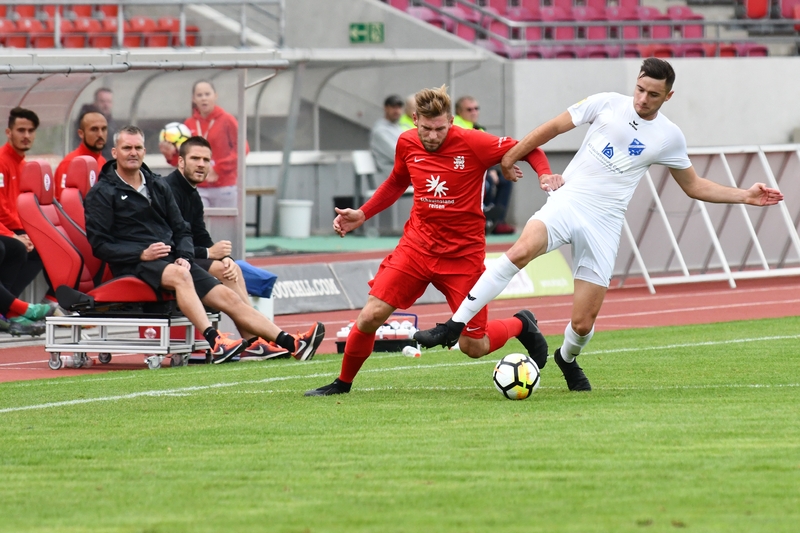 Lotto Hessenliga 2018/2019, KSV Hessen Kassel, VFB Ginsheim, Endstand 2:2, Sebastian Schmeer (KSV Hessen Kassel)