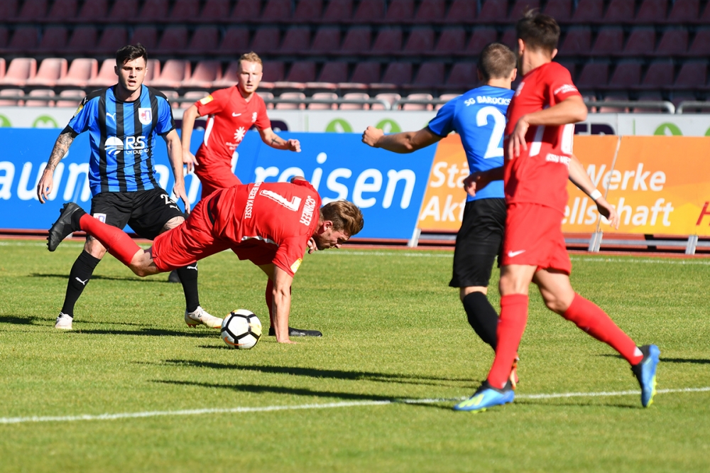 Lotto Hessenliga 2018/2019, KSV Hessen Kassel, SG Barockstadt Fulda-Lehnerz, Endstand 4:1, Sebastian Schmeer (KSV Hessen Kassel)