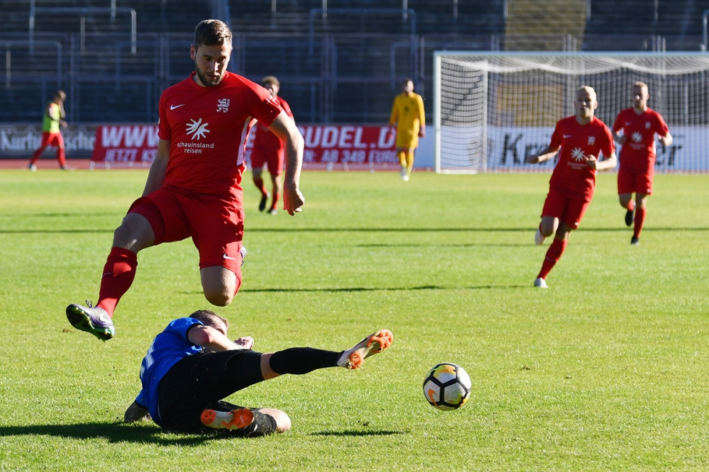 Lotto Hessenliga 2018/2019, KSV Hessen Kassel, SG Barockstadt Fulda-Lehnerz, Endstand 4:1, Maik Baumgarten (KSV Hessen Kassel)