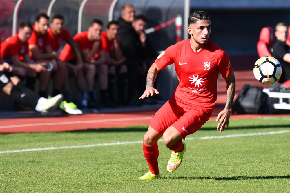 Lotto Hessenliga 2018/2019, KSV Hessen Kassel, SG Barockstadt Fulda-Lehnerz, Endstand 4:1, Nael Najjer (KSV Hessen Kassel)