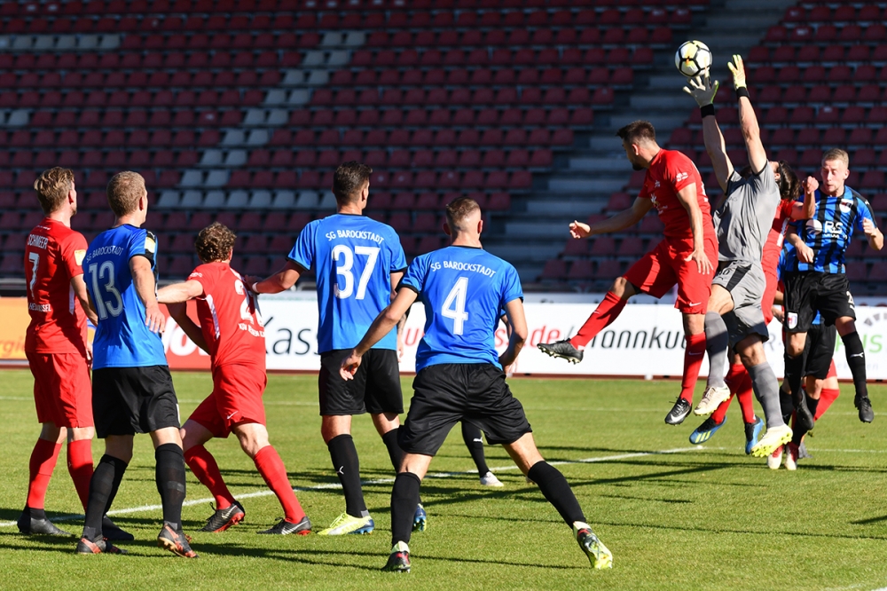 Lotto Hessenliga 2018/2019, KSV Hessen Kassel, SG Barockstadt Fulda-Lehnerz, Endstand 4:1, Marco Dawid (KSV Hessen Kassel)