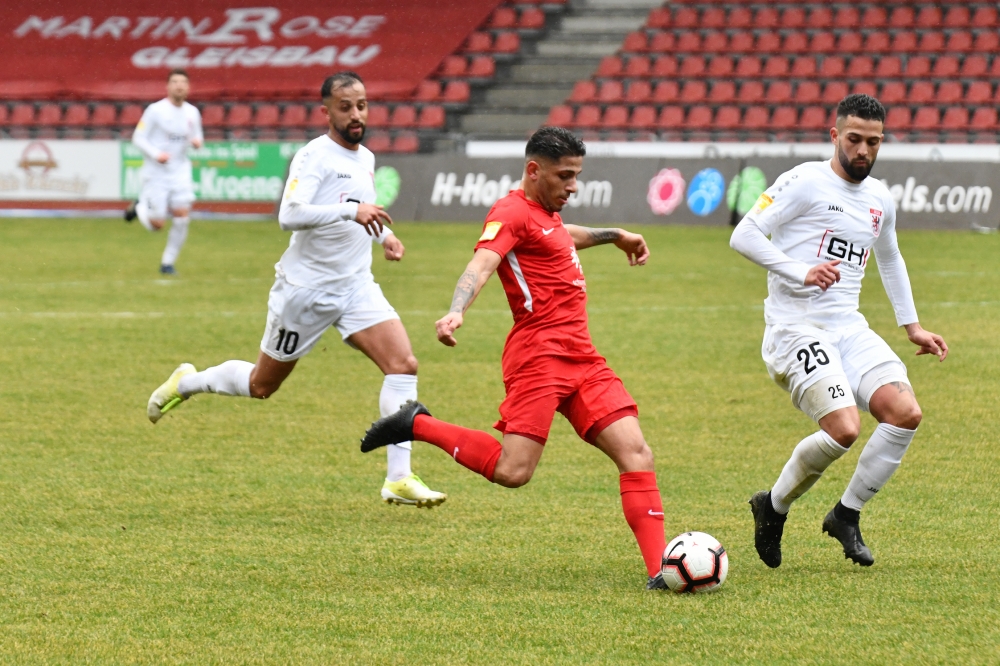 Lotto Hessenliga 2018/2019, KSV Hessen Kassel, FC Giessen, Endstand 0:0, Nael Najjar (KSV Hessen Kassel)