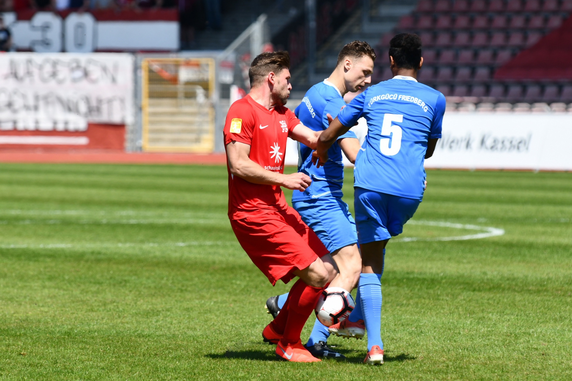 Lotto Hessenliga 2018/2019, KSV Hessen Kassel, Türk Gücü Friedberg, Endstand 4:0, Sebastian Schmeer (KSV Hessen Kassel)