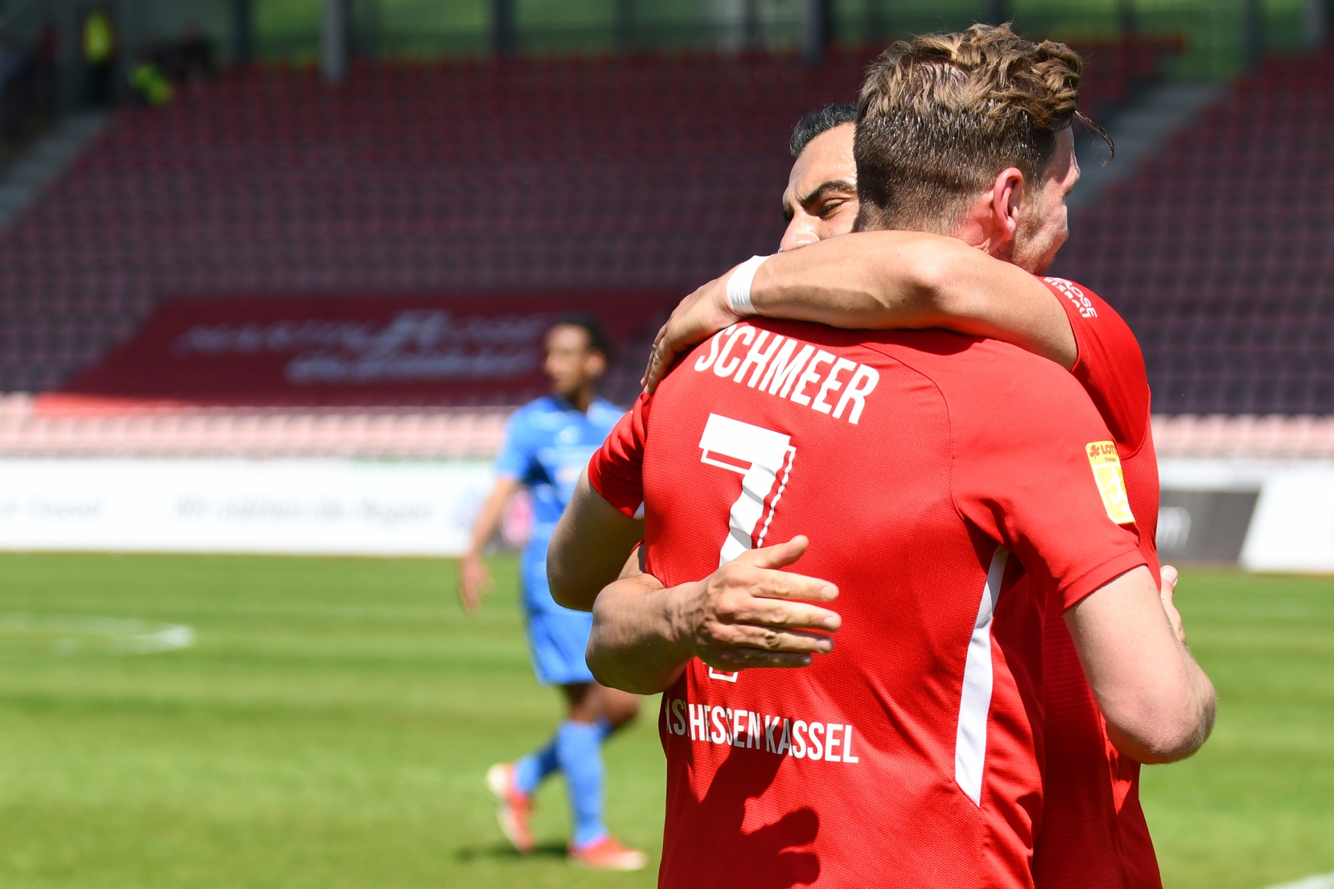 Lotto Hessenliga 2018/2019, KSV Hessen Kassel, Türk Gücü Friedberg, Endstand 4:0; Jubel zum 2:0