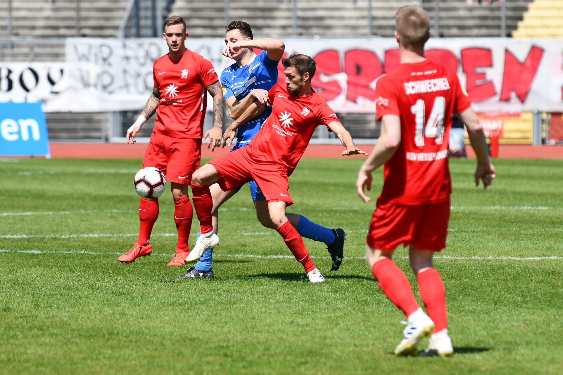 Lotto Hessenliga 2018/2019, KSV Hessen Kassel, Türk Gücü Friedberg, Endstand 4:0, Frederic Brill (KSV Hessen Kassel)