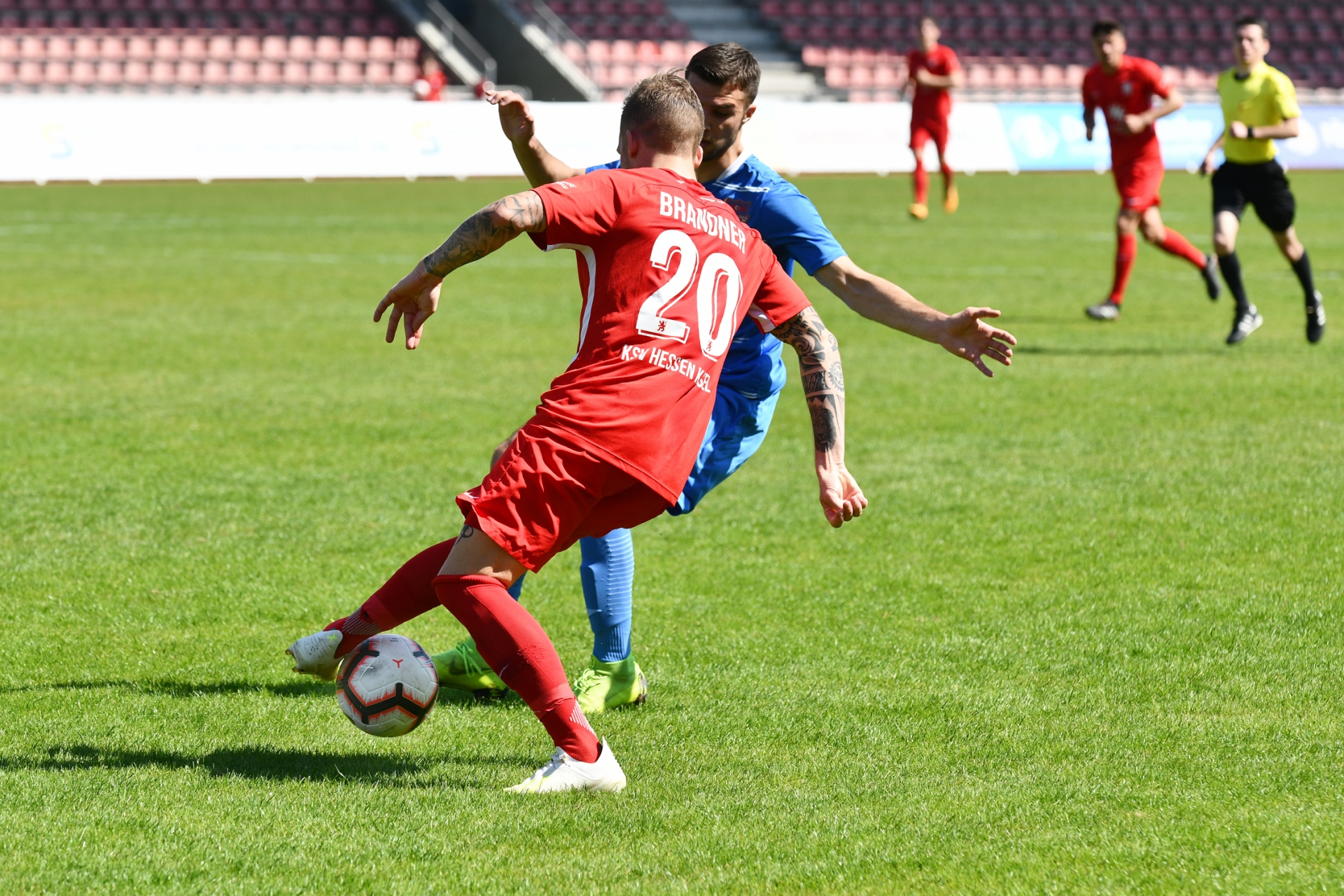 Lotto Hessenliga 2018/2019, KSV Hessen Kassel, Türk Gücü Friedberg, Endstand 4:0, Tim Philipp Brandner (KSV Hessen Kassel)