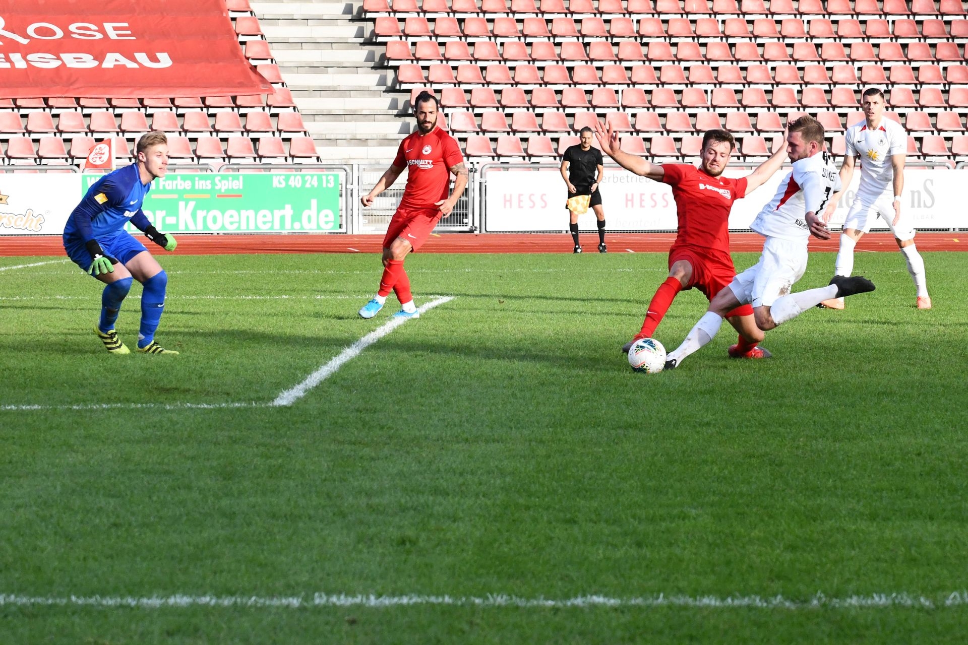 KSV Hessen Kassel, Rot-Weiss Walldorf, Endstand 4:0, Sebastian Schmeer (KSV Hessen Kassel)