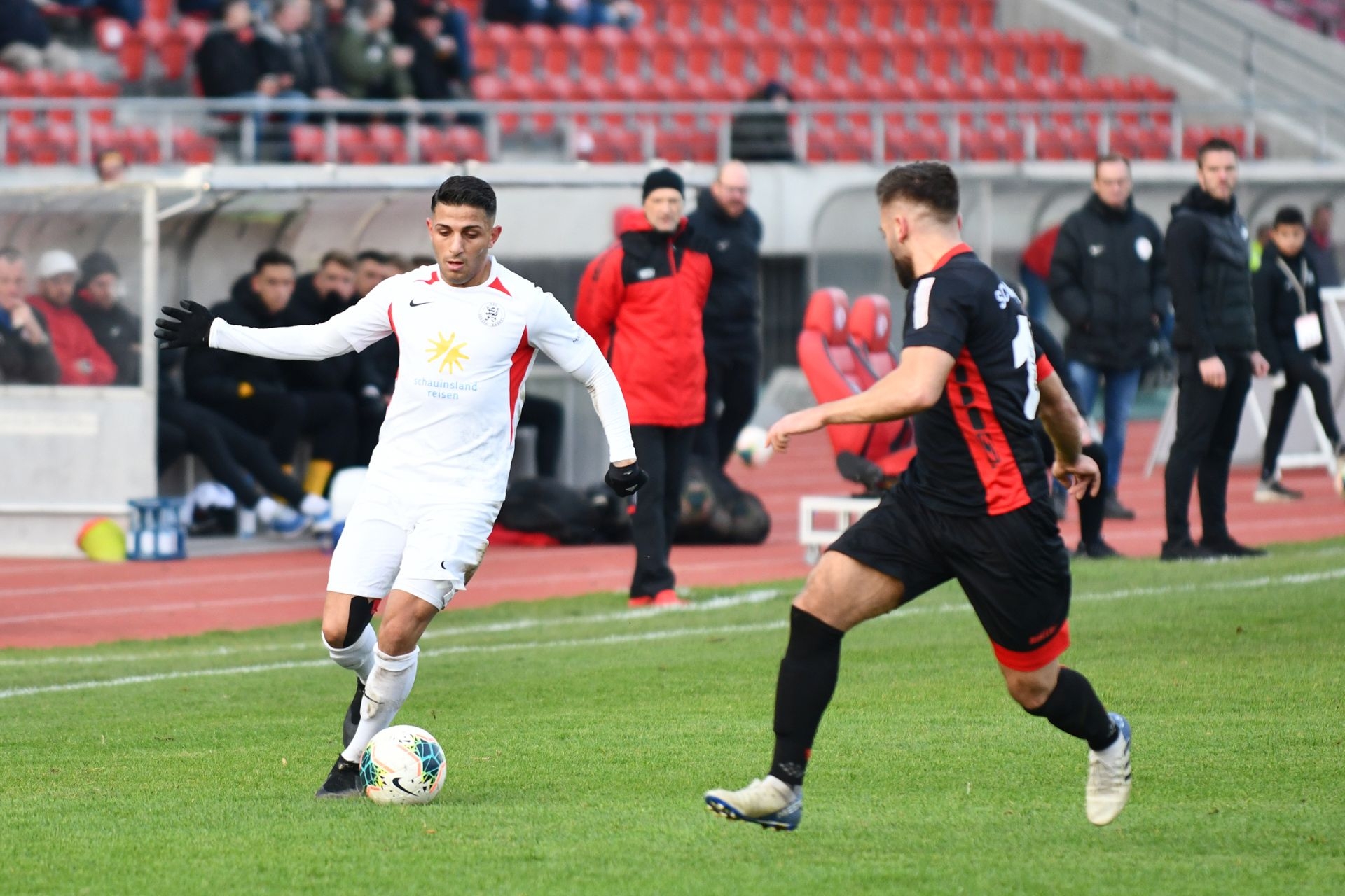 Lotto Hessenliga 2019/2020, KSV Hessen Kassel, SC Waldgirmes, Endstand 4:1, Nael Najjar (KSV Hessen Kassel)