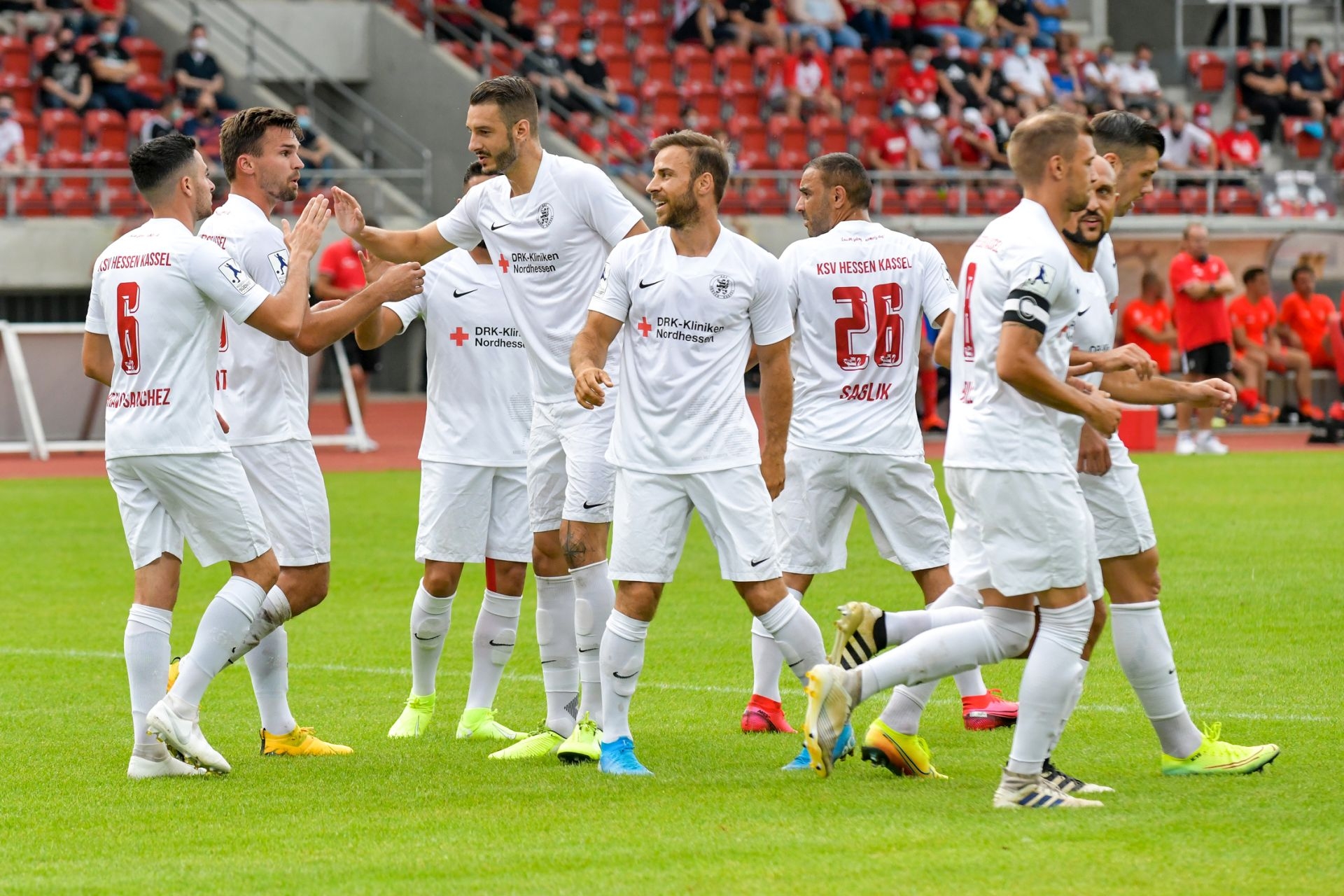 Kreispokal-Halbfinale, CSC 03 Kassel, KSV Hessen Kassel, Endstand 1:5, Jubel zum 0:1