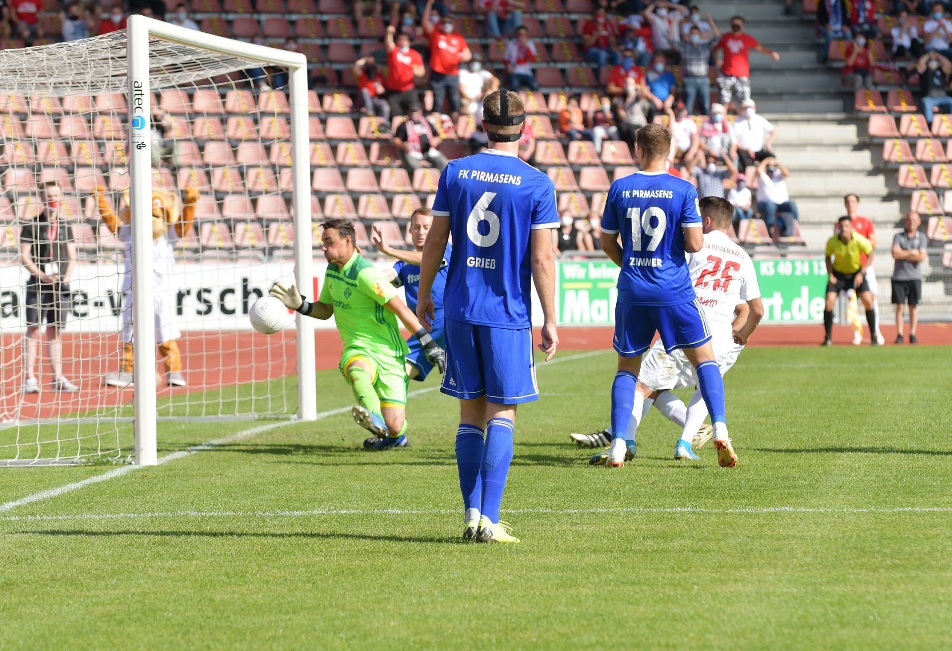 Regionalliga Südwest 2020/21, KSV Hessen Kassel, FK 03 Pirmasens, Endstand 1:1