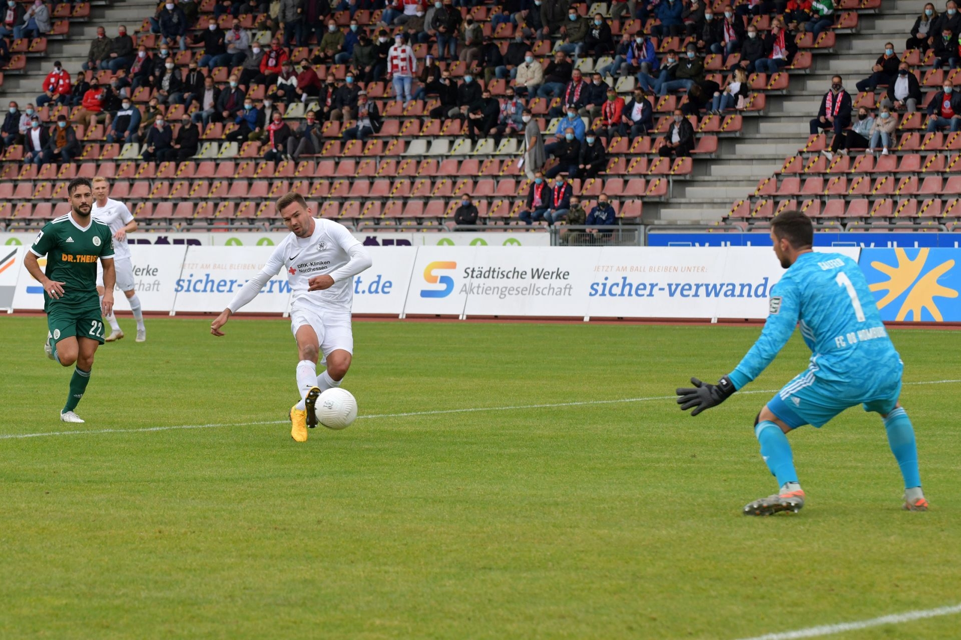 Regionalliga Südwest 2020/21, KSV Hessen Kassel, FC 08 Homburg, Endstand 0:1