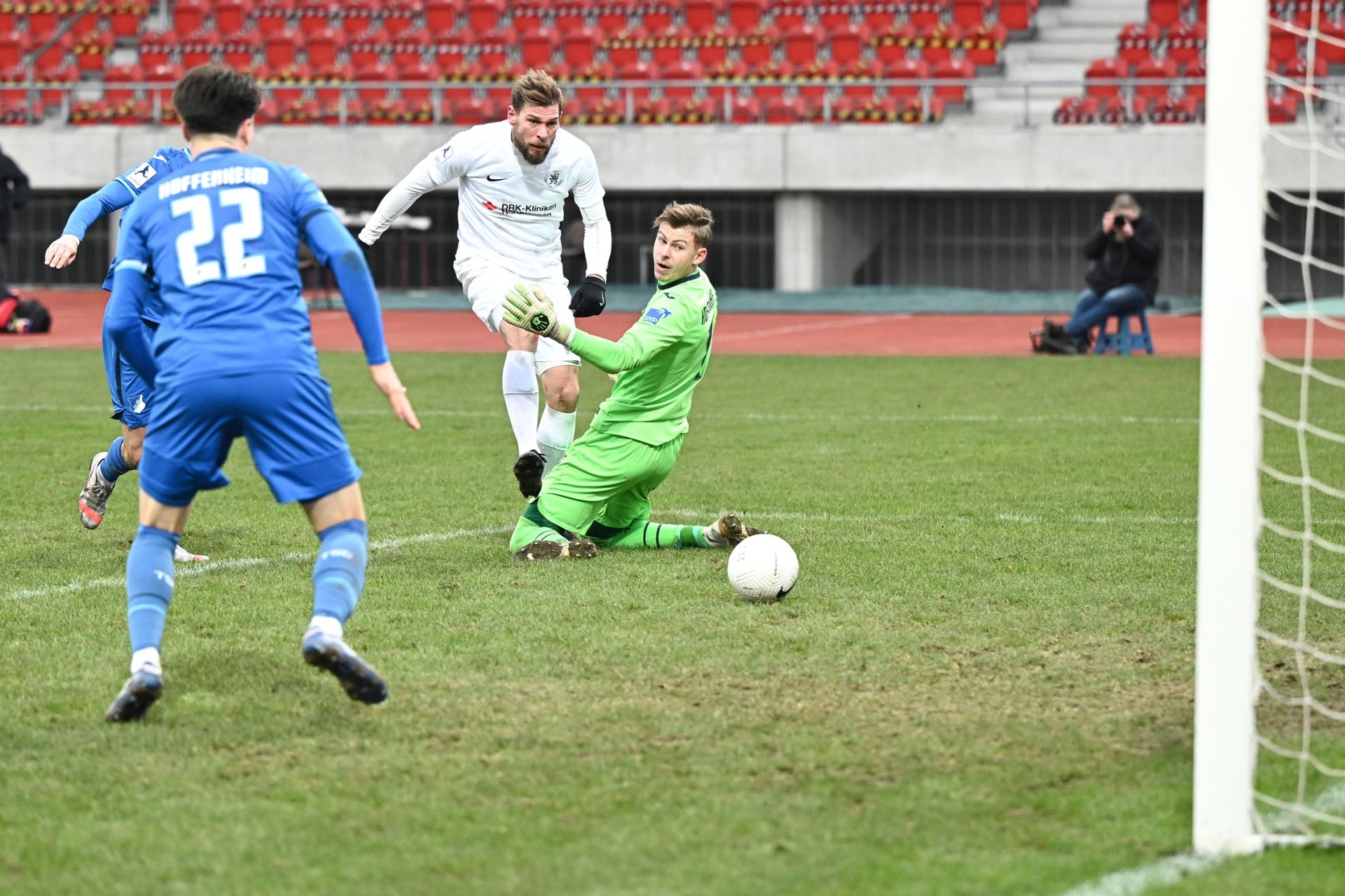 Regionalliga Südwest 2020/21, KSV Hessen Kassel, TSG Hoffenheim II, Endstand 2:2, Tor zum 2:2