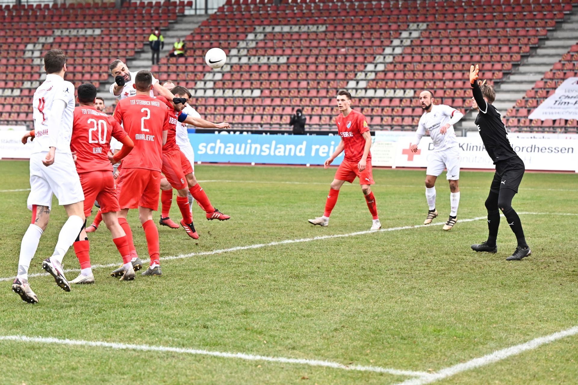 Regionalliga Südwest 2020/21, KSVHessen Kassel, TSV Steinbach Haiger, Endstand 2:1, Tor zum 1:0