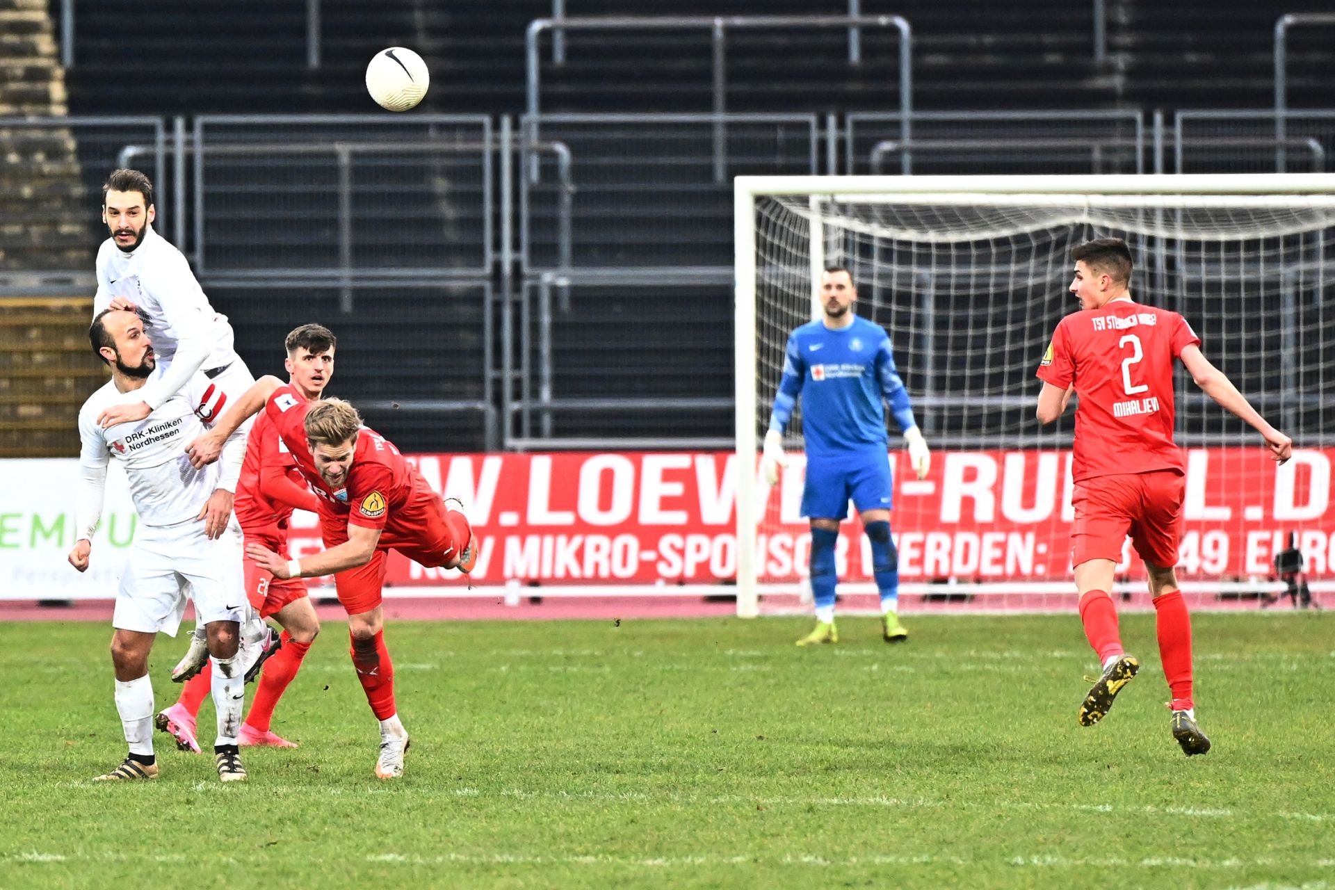 Regionalliga Südwest 2020/21, KSVHessen Kassel, TSV Steinbach Haiger, Endstand 2:1, Kevin Nennhuber, Sergej Evljuskin