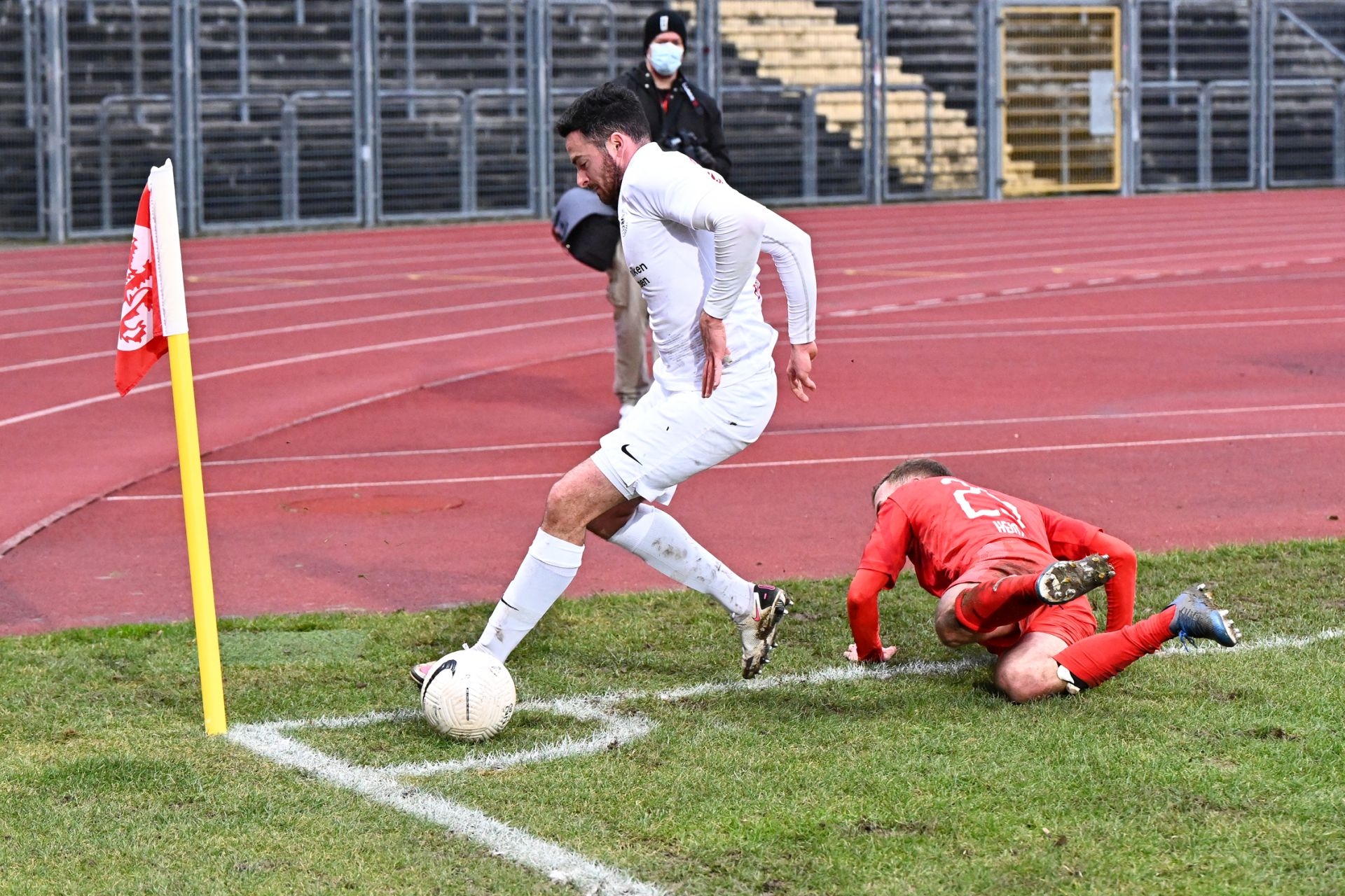 Regionalliga Südwest 2020/21, KSVHessen Kassel, TSV Steinbach Haiger, Endstand 2:1, Adrian Bravo Sanchez