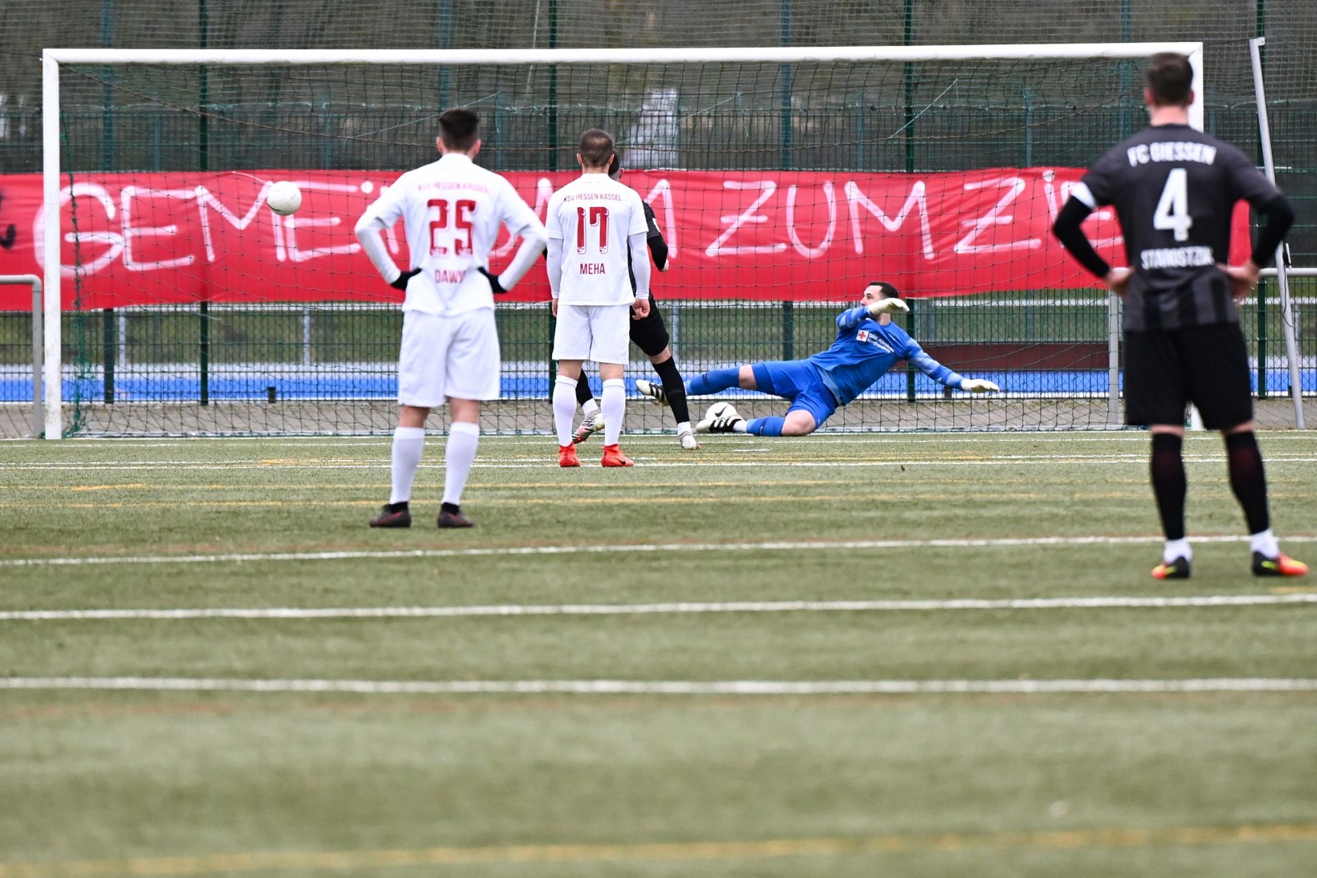 Regionalliga Südwest 2020/21, KSVHessen Kassel, FC Gießen, Endstand 1:1, Tor zum 0:1