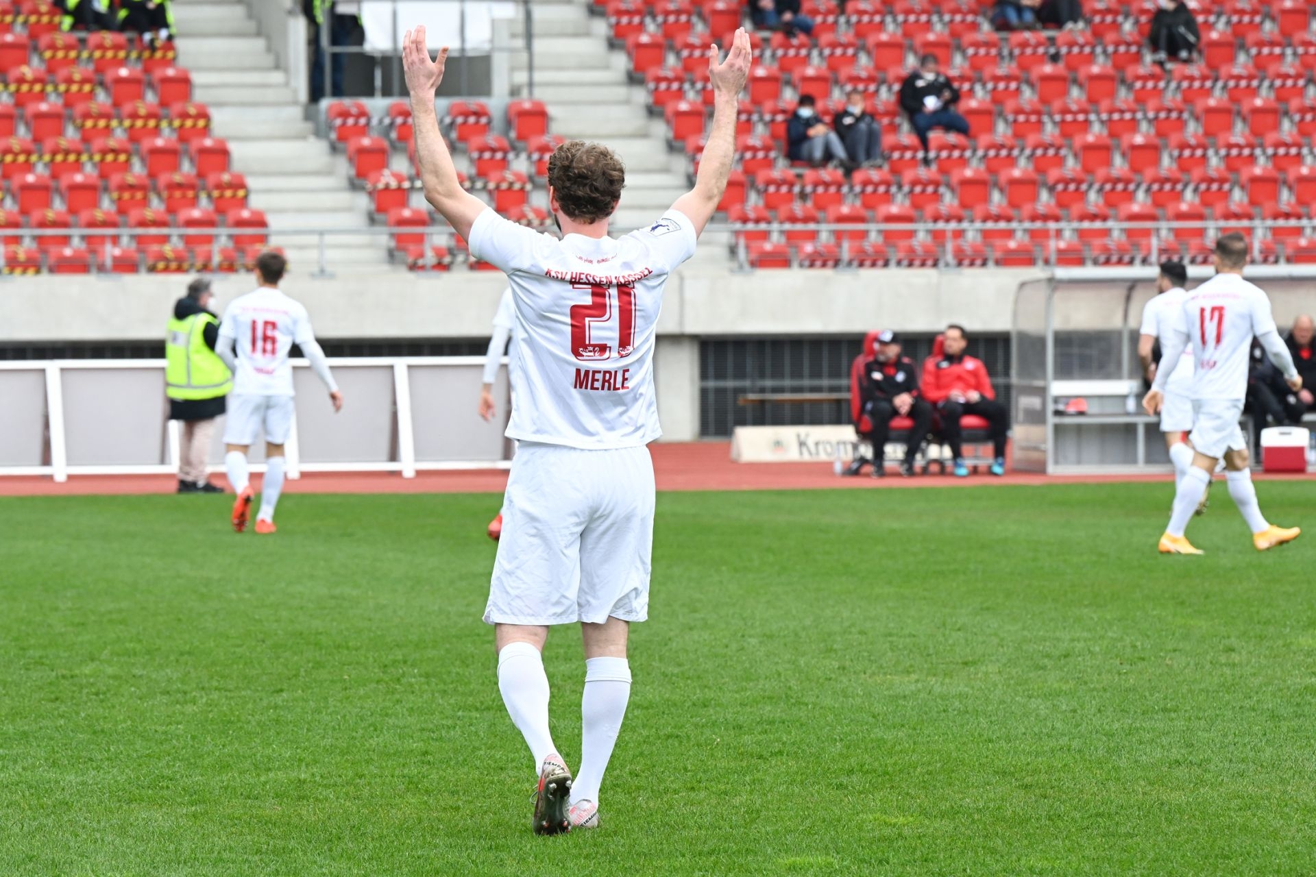 Regionalliga Südwest 2020/21, KSV Hessen Kassel, VfR Aalen, Endstand 1:1, Ingmar Merle