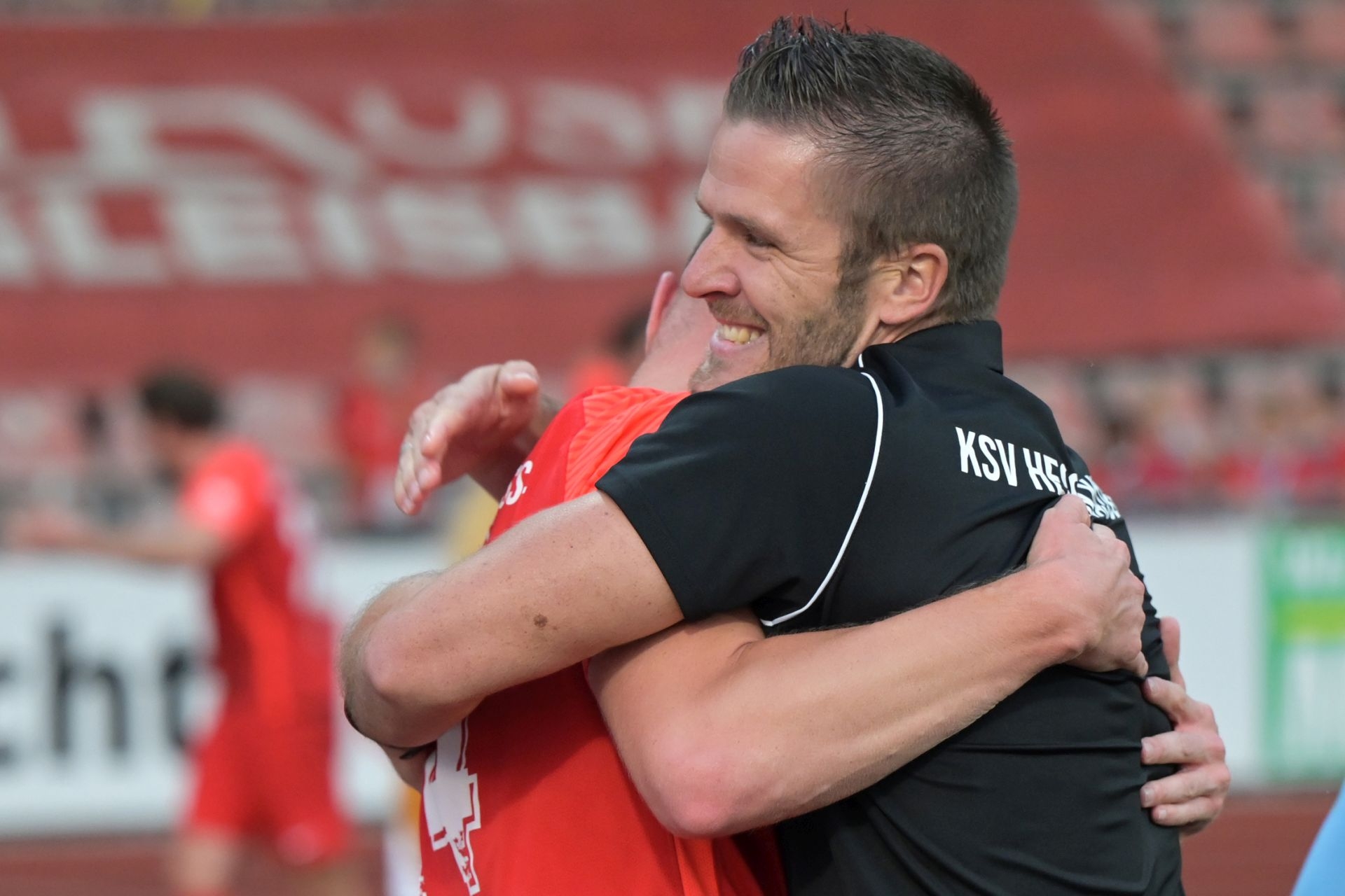 KSV Hessen Kassel, VfB Stuttgart II, Regionalliga Sï¿½dwest, Saison 2021/22, Endstand 3:2, Jubel zum 3:2, Tobias Damm
