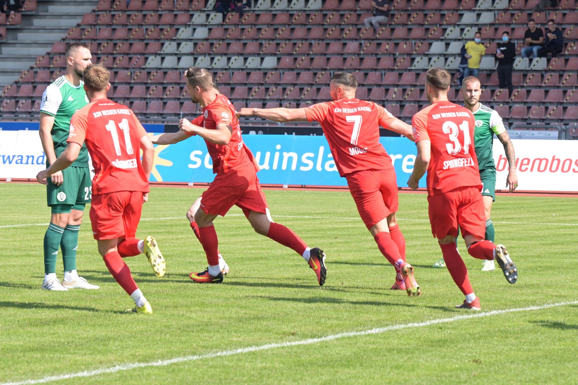 Regionalliga Südwest, Saison 2021/22, KSV Hessen Kassel, FC 08 Homburg, Endstand 3:0, Tor zum 1:0