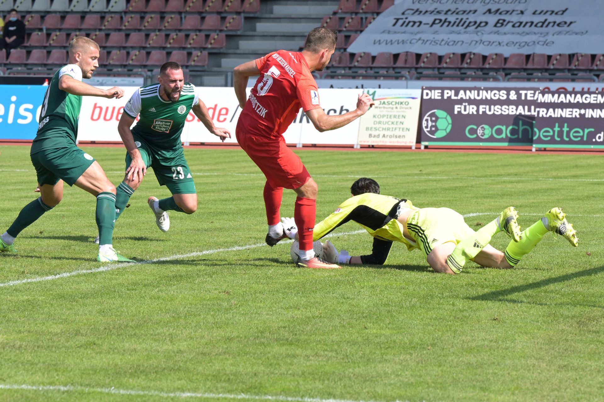 Regionalliga Südwest, Saison 2021/22, KSV Hessen Kassel, FC 08 Homburg, Endstand 3:0