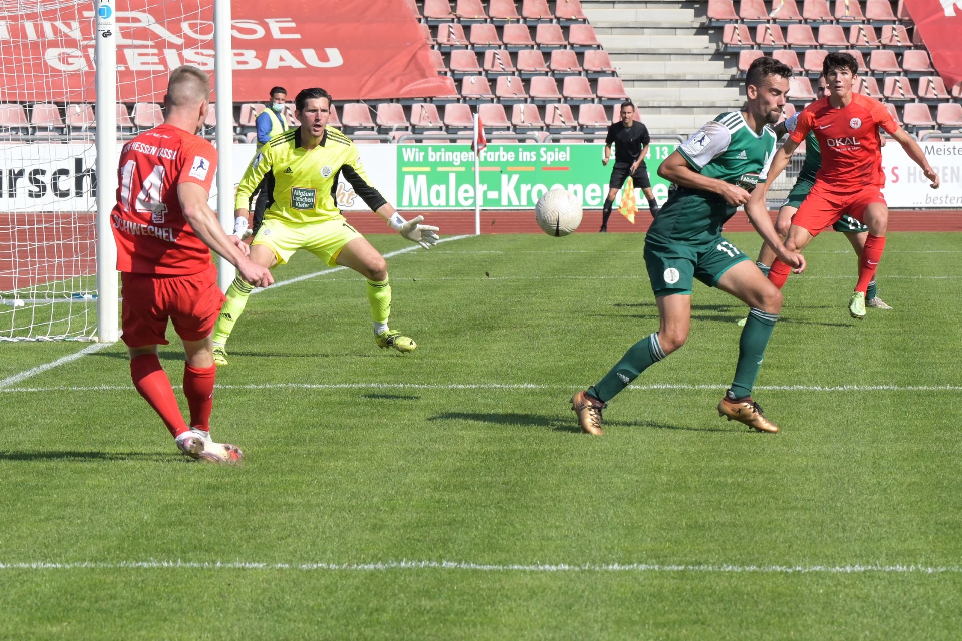 Regionalliga Südwest, Saison 2021/22, KSV Hessen Kassel, FC 08 Homburg, Endstand 3:0