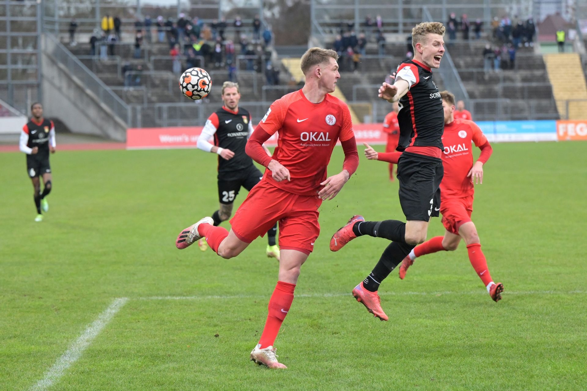 Regionalliga Sï¿½dwest, Saison 2021/22, KSV Hessen Kassel, SG Sonnenhof Grossaspach, Endstand 4:0, Fischer