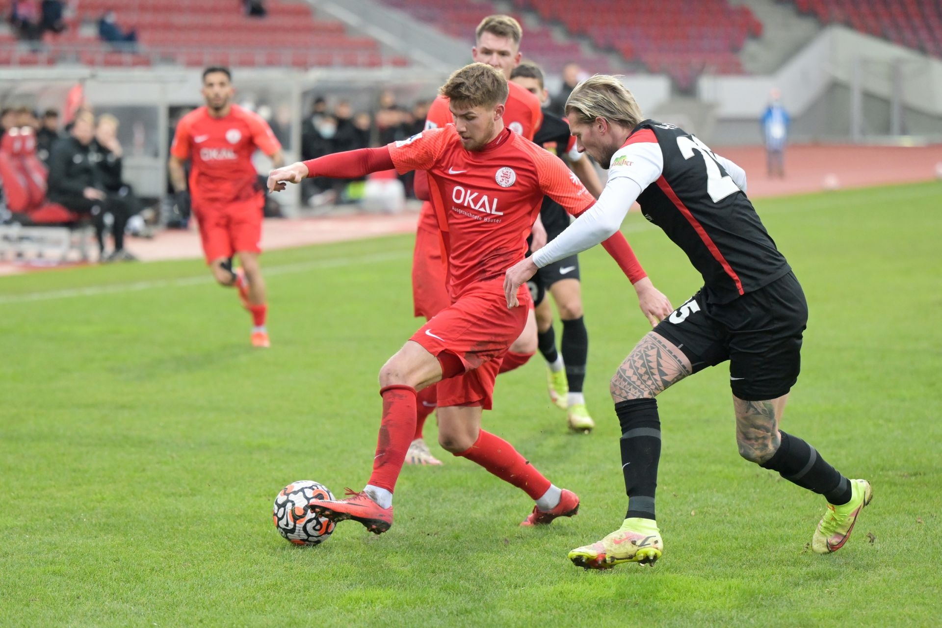 Regionalliga Sï¿½dwest, Saison 2021/22, KSV Hessen Kassel, SG Sonnenhof Grossaspach, Endstand 4:0, Döringer