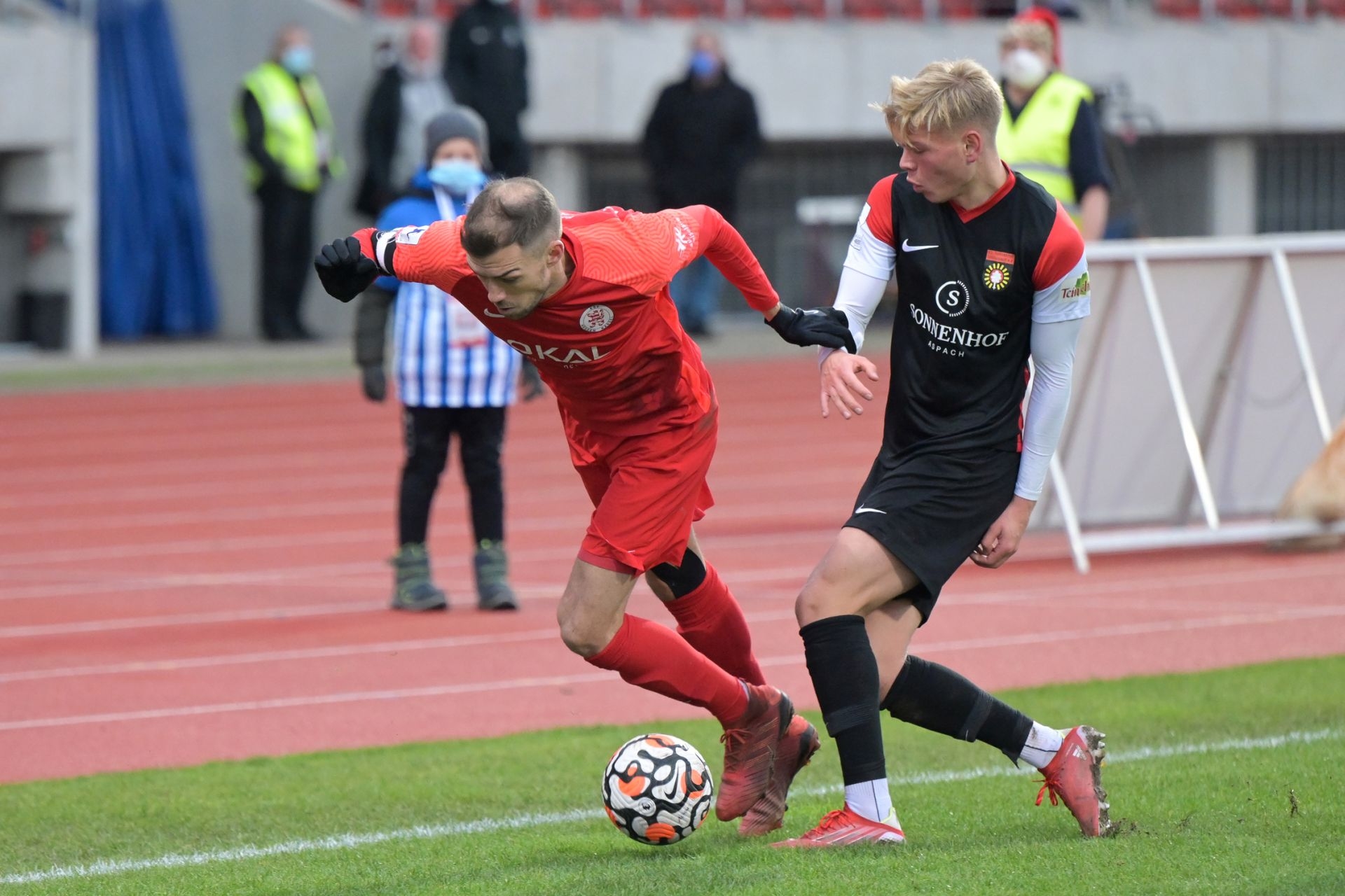Regionalliga Sï¿½dwest, Saison 2021/22, KSV Hessen Kassel, SG Sonnenhof Grossaspach, Endstand 4:0, Brill