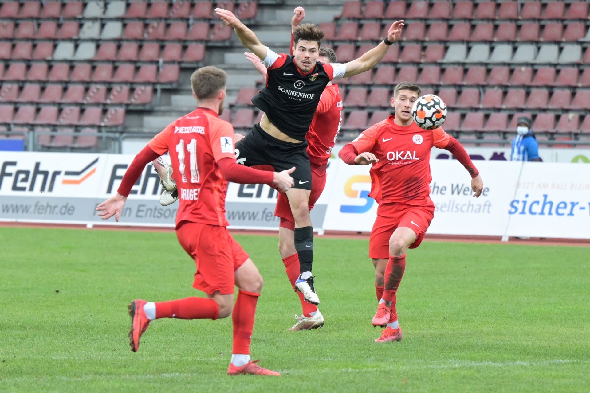 Regionalliga Sï¿½dwest, Saison 2021/22, KSV Hessen Kassel, SG Sonnenhof Grossaspach, Endstand 4:0, Durna
