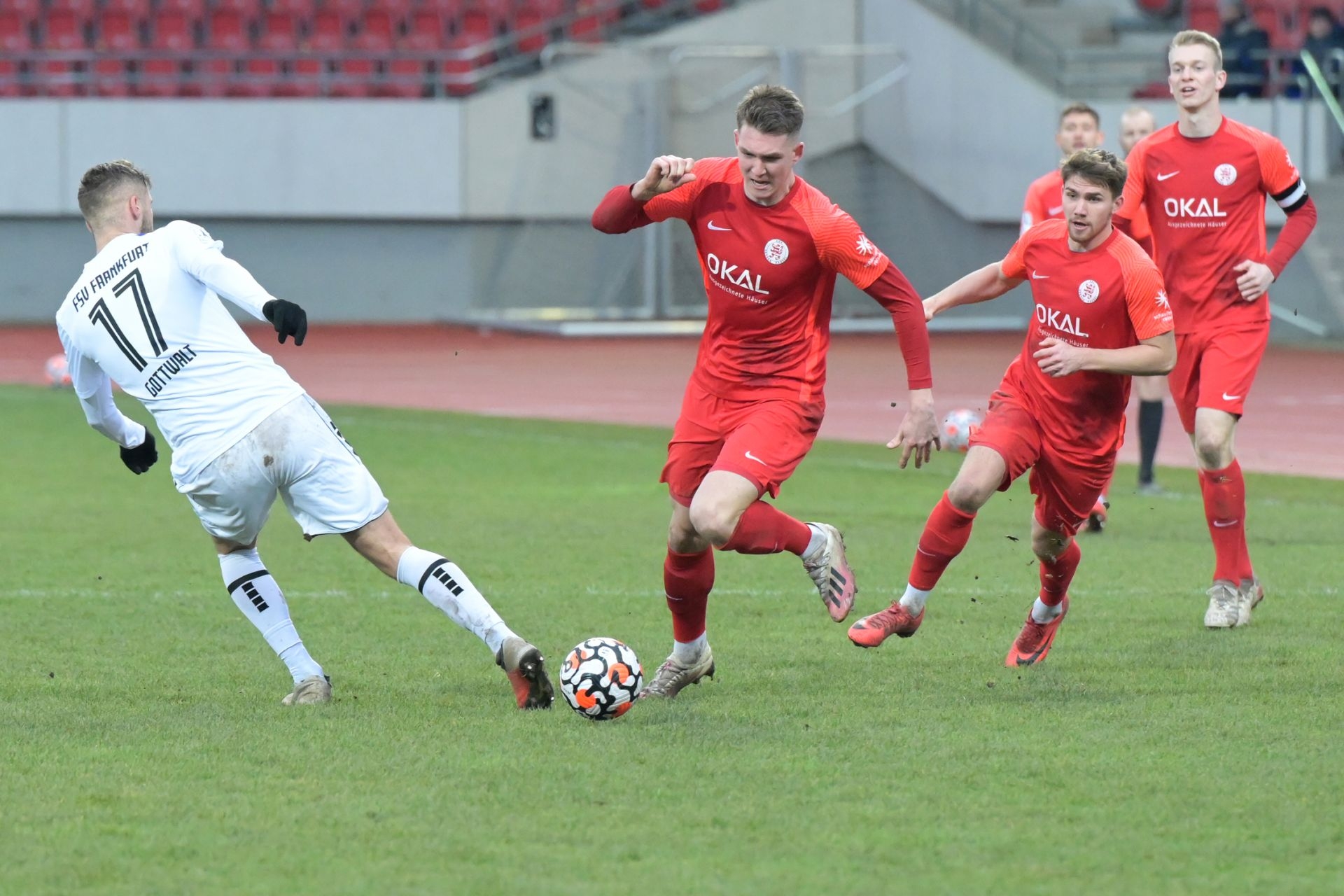 Regionalliga Sï¿½dwest, Saison 2021/22, KSV Hessen Kassel, FSV Frankfurt, Endstand 0:0, Fischer, Döringer