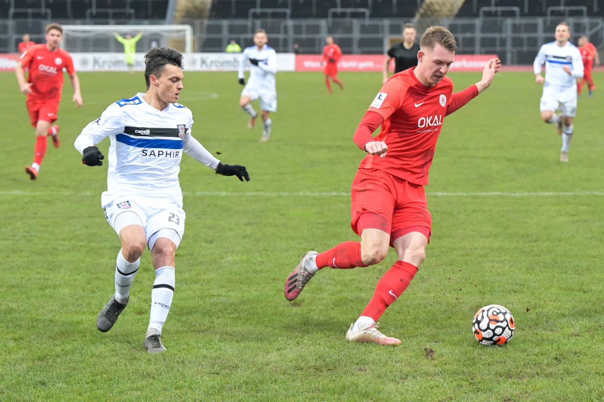 Regionalliga Sï¿½dwest, Saison 2021/22, KSV Hessen Kassel, FSV Frankfurt, Endstand 0:0, Fischer