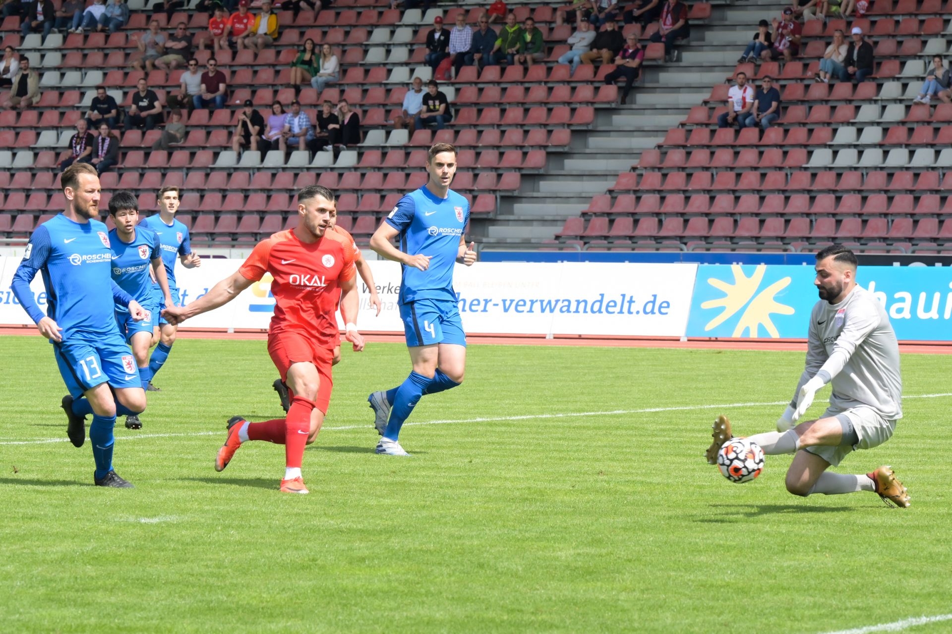 Regionalliga Südwest, Saison 2021/22, KSV Hessen Kassel, FC Giessen, Endstand 3:0, Tor zum 1:0