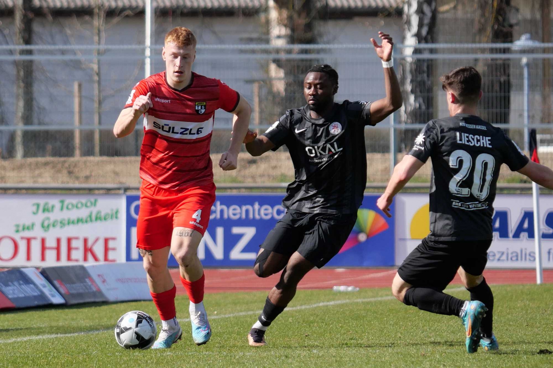 TSG Balingen - KSV Hessen Kassel, Liesche, Pululu