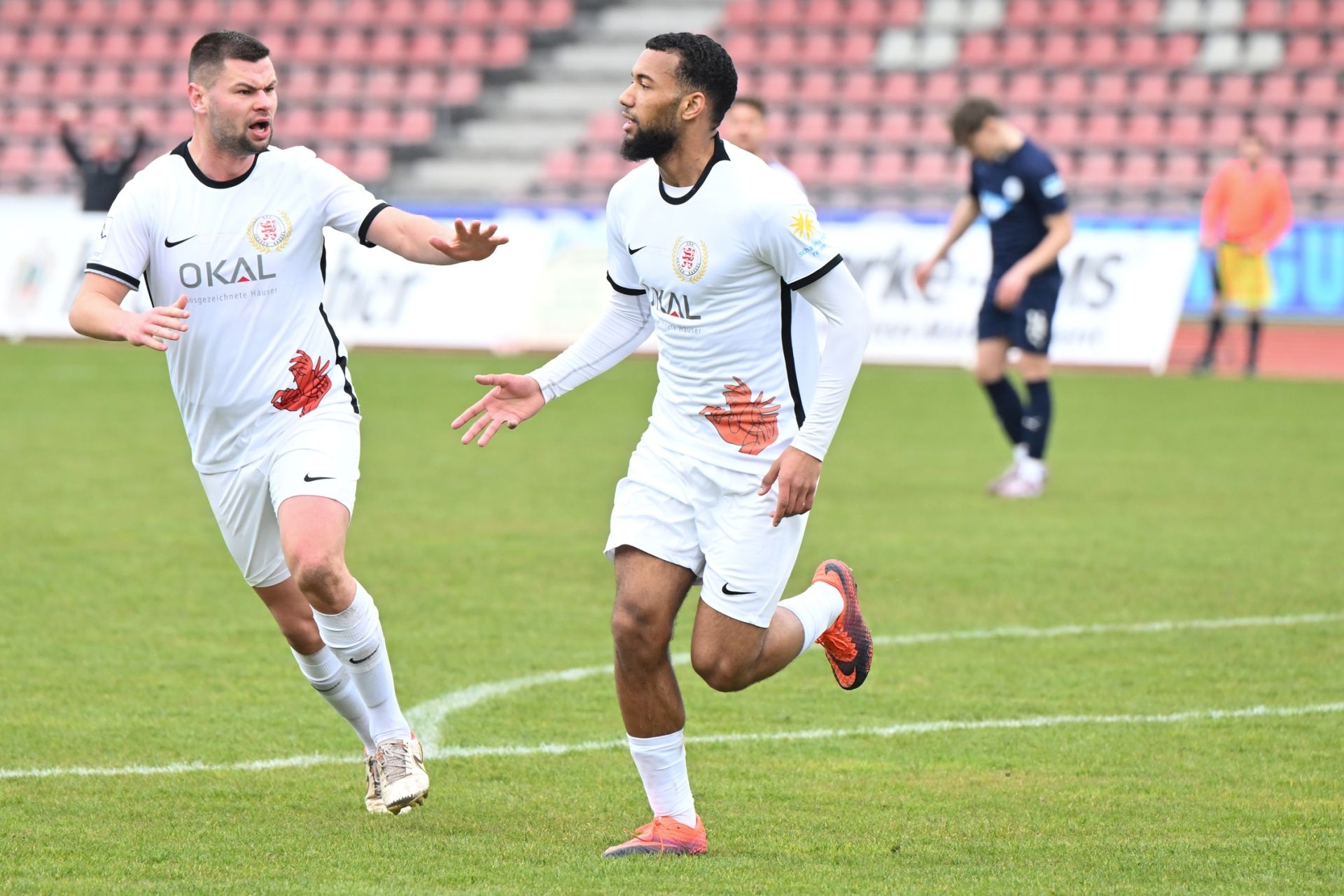 Saison 2022/23, KSV Hessen Kassel, FC-Astoria Walldorf, Endstand 3:0, Jubel zum 1:0