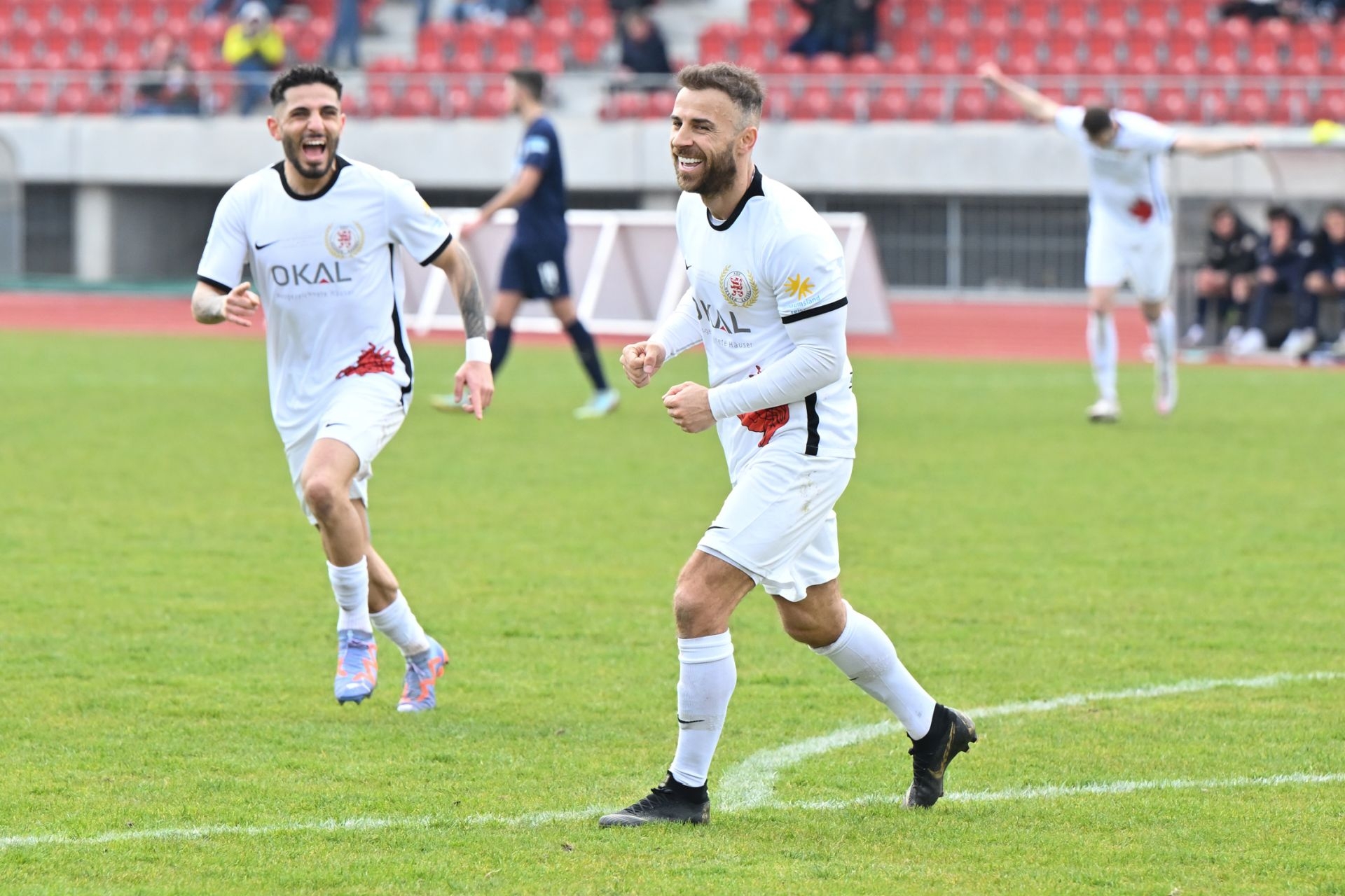 Saison 2022/23, KSV Hessen Kassel, FC-Astoria Walldorf, Endstand 3:0, Jubel zum 3:0