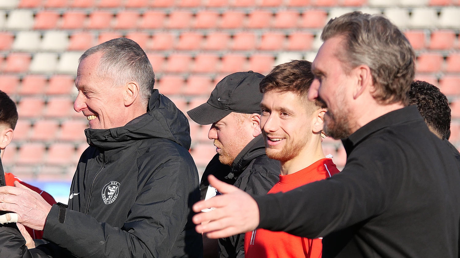 KSV Hessen Kassel - TSG Hoffenheim II, Jubel, Gibhardt, Busch, Durna, Kiene