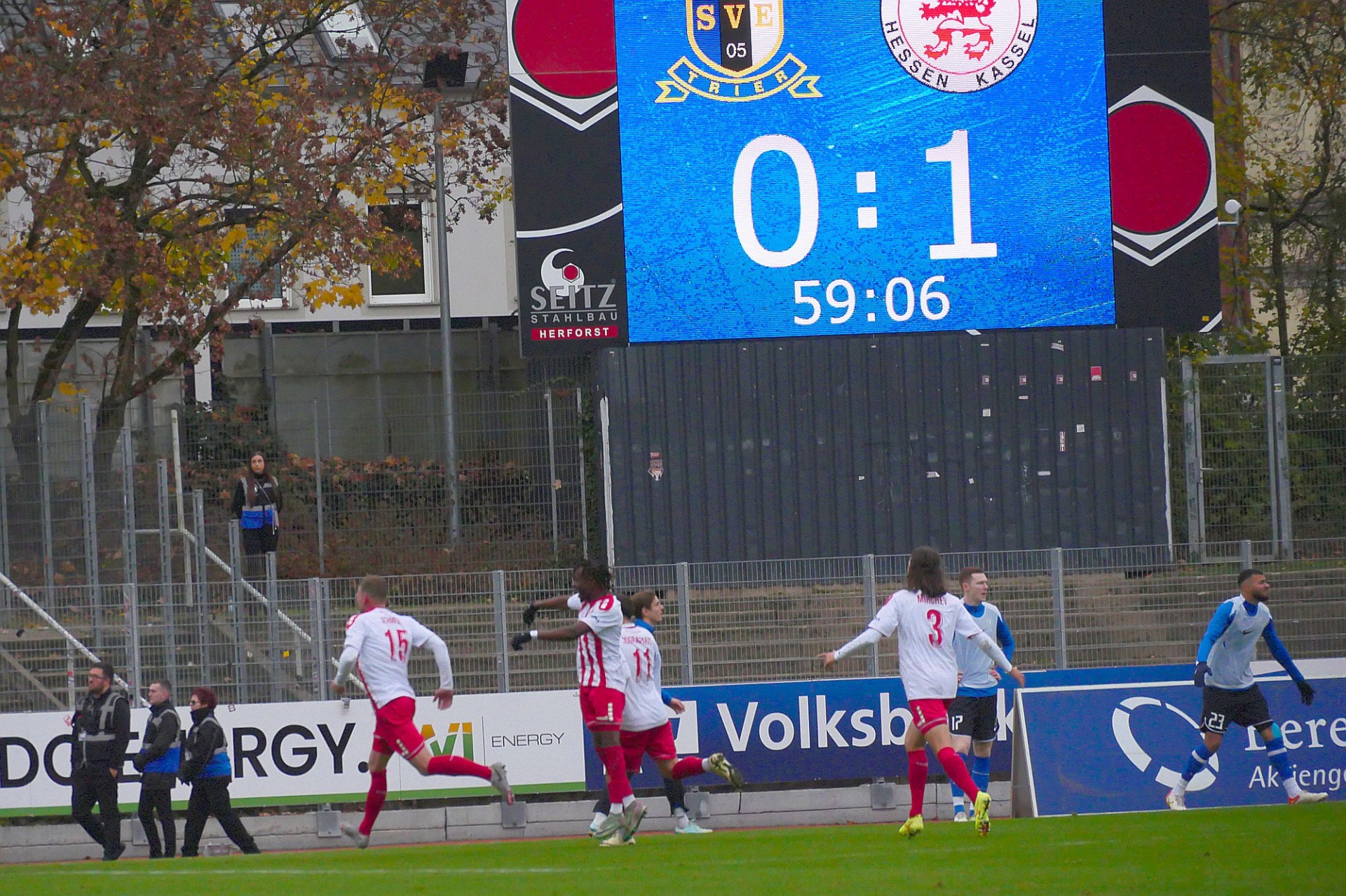 SV Eintracht Trier - KSV Hessen Kassel, Torjubel