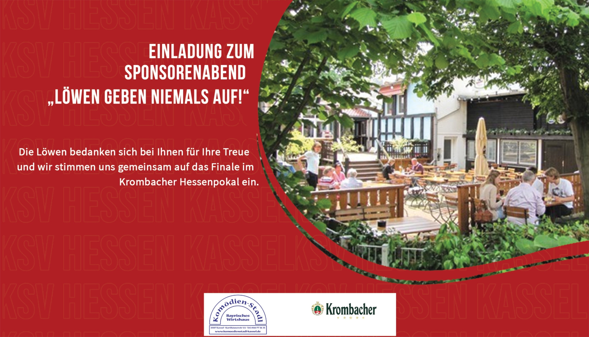 Einladung zum Sponsorenabend am 22. Mai 2025 Einladung zum Sponsorenabend am 22. Mai 2025