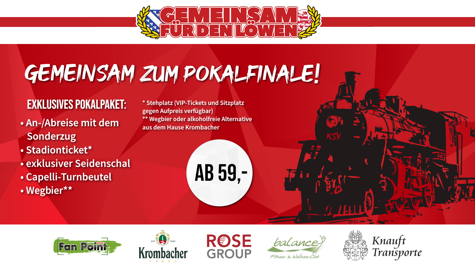 Alle zusammen zum Finale im Krombacher Hessenpokal Alle zusammen zum Finale im Krombacher Hessenpokal