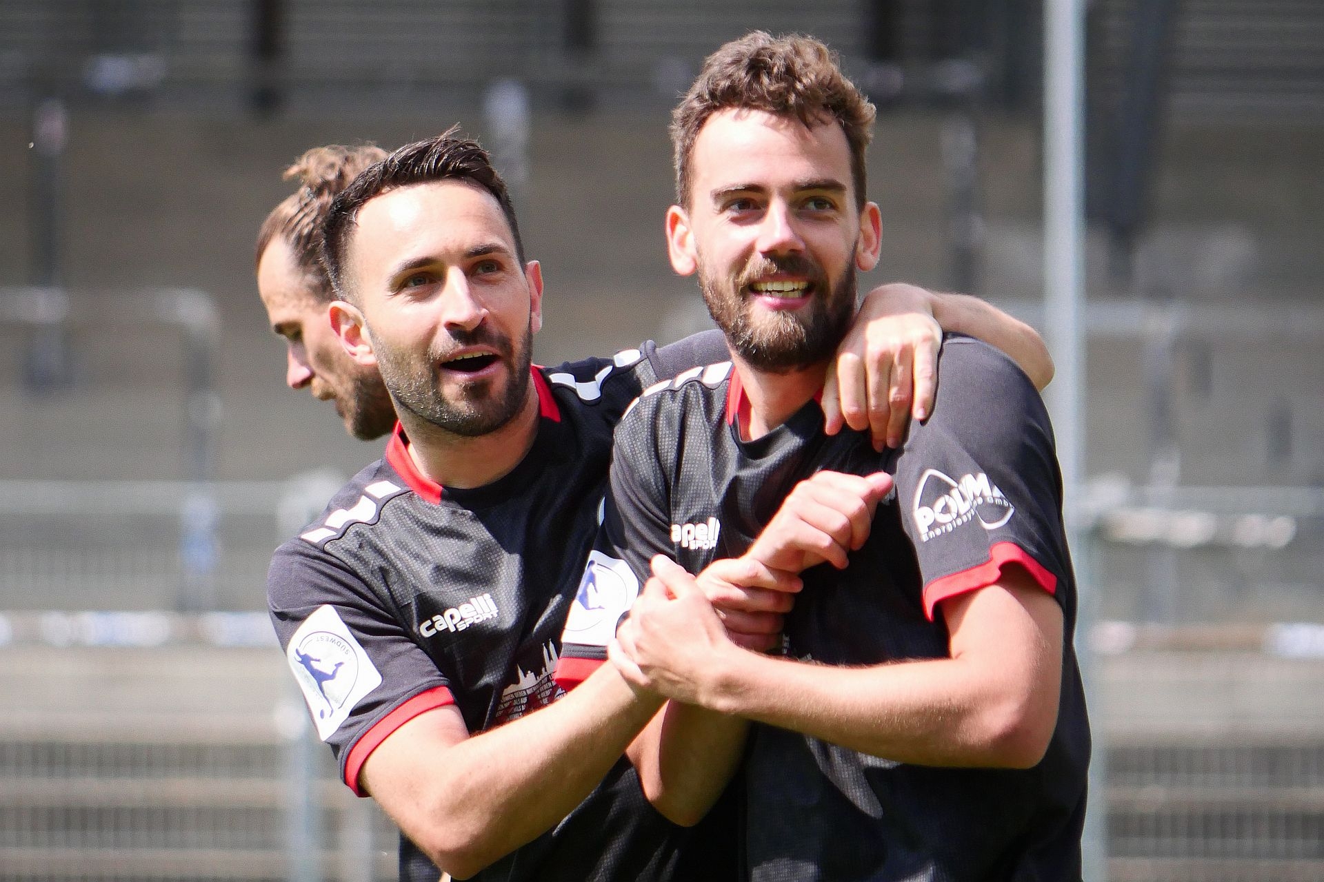 Stuttgarter Kickers - KSV Hessen Kassel, Torjubel 3:0, Hingerl, Rupp