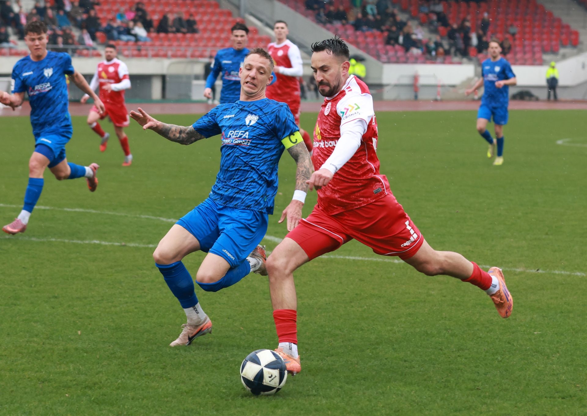 Fu&szlig;ball-Regionalliga,
KSV Hessen gegen Freiberg, 
Lukas Peter Rupp
Marco Kehl Gomez

Foto: Schachtschneider