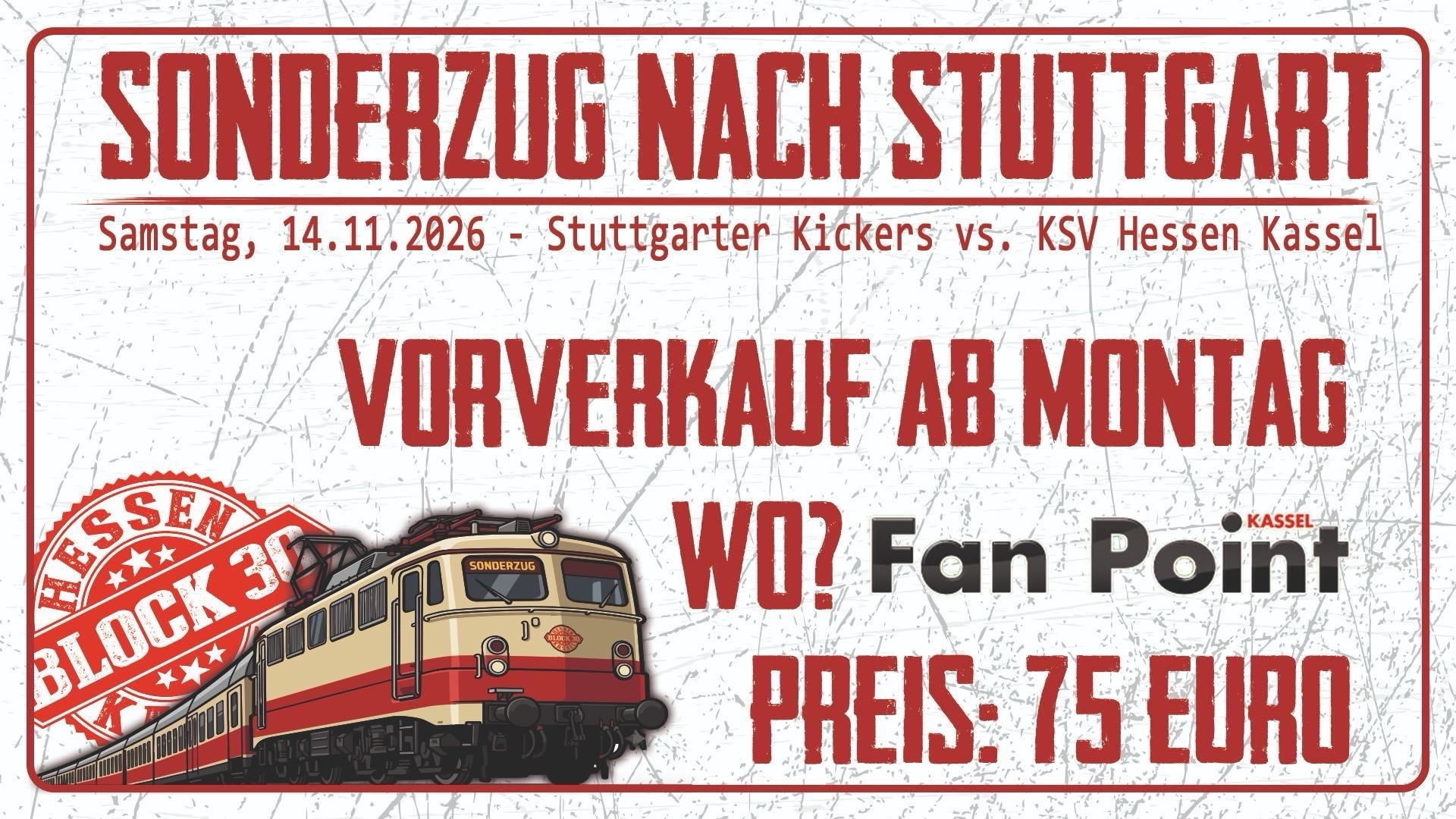 Sonderzug von Block 30 nach Stuttgart Sonderzug von Block 30 nach Stuttgart